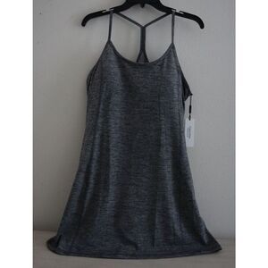 Calvin Klein Performance PF2D8050 Women's Sz L Black Heather Exercise Dress $80